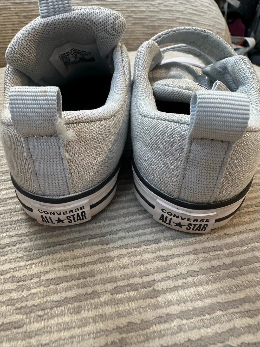 ✨ Converse All Star Silver Glitter Sneakers Toddler 7 ✨